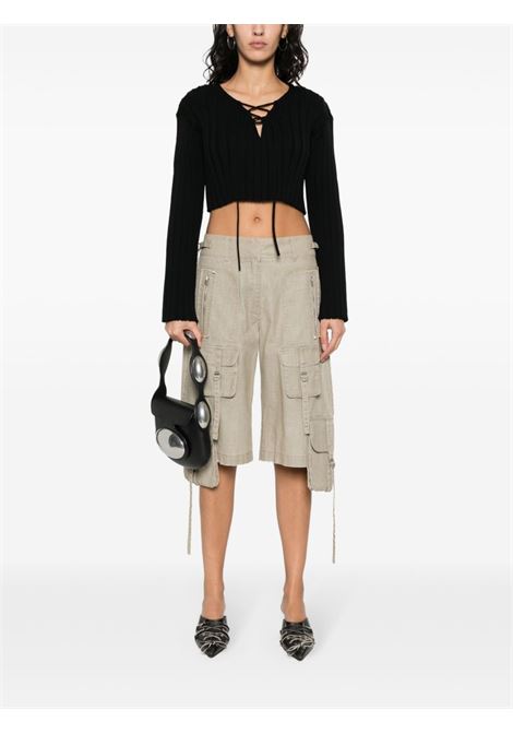 Black ribbed cropped jumper - women ALEXANDER WANG | 4KC2241014001